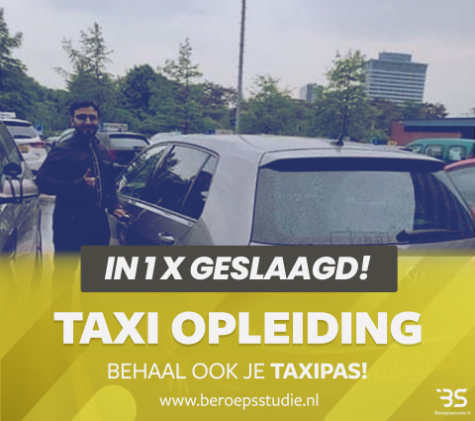 Geslaagde voor de taxi opleiding