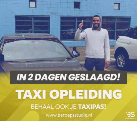 Geslaagde voor de taxi opleiding