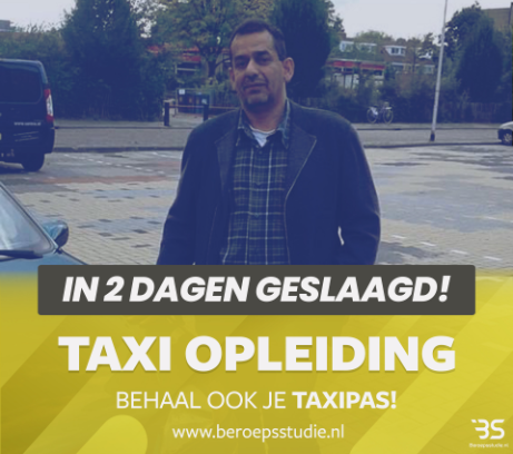 Geslaagde voor de taxi opleiding